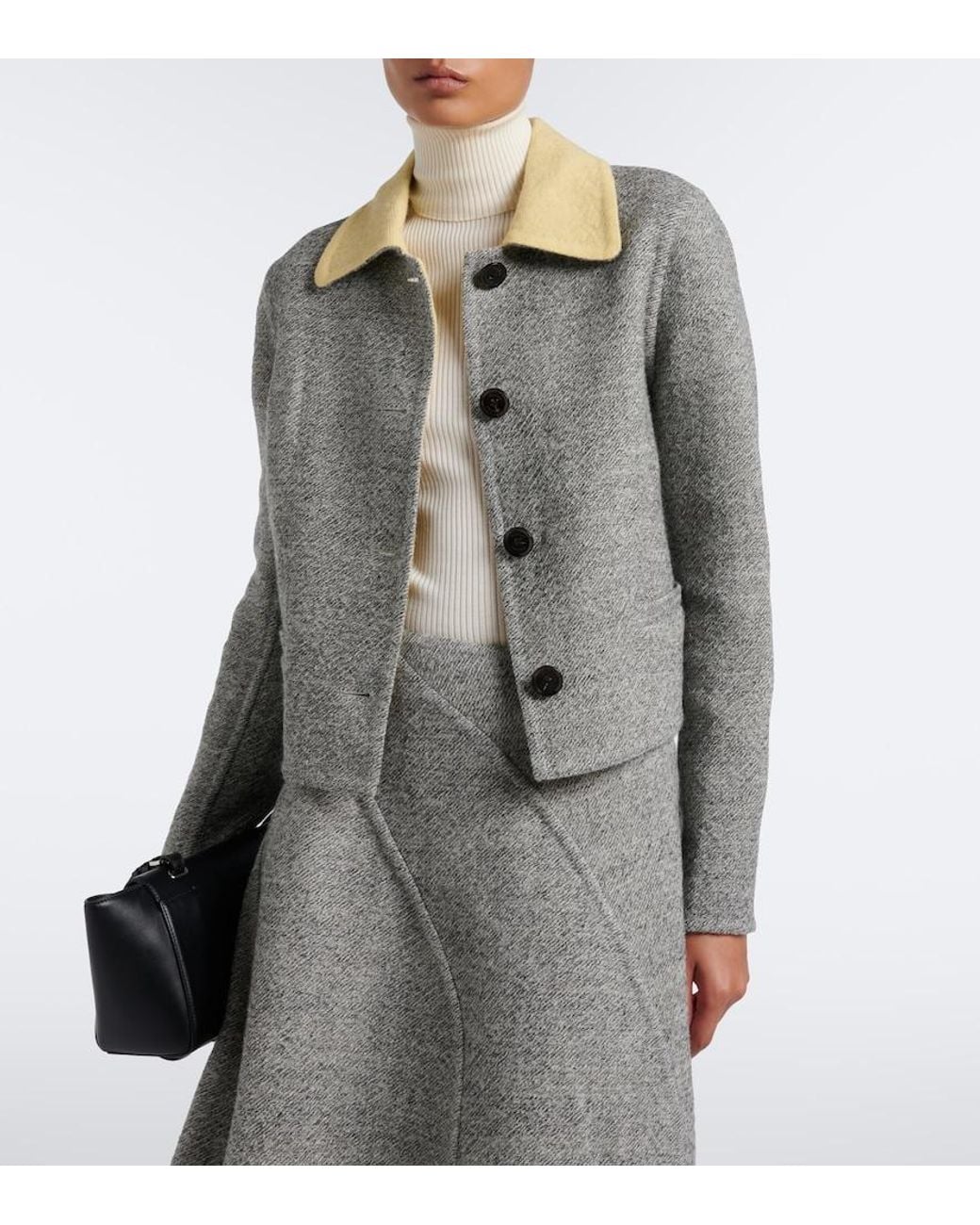 Proenza Schouler Gray Gaella Wool-Blend Jacket