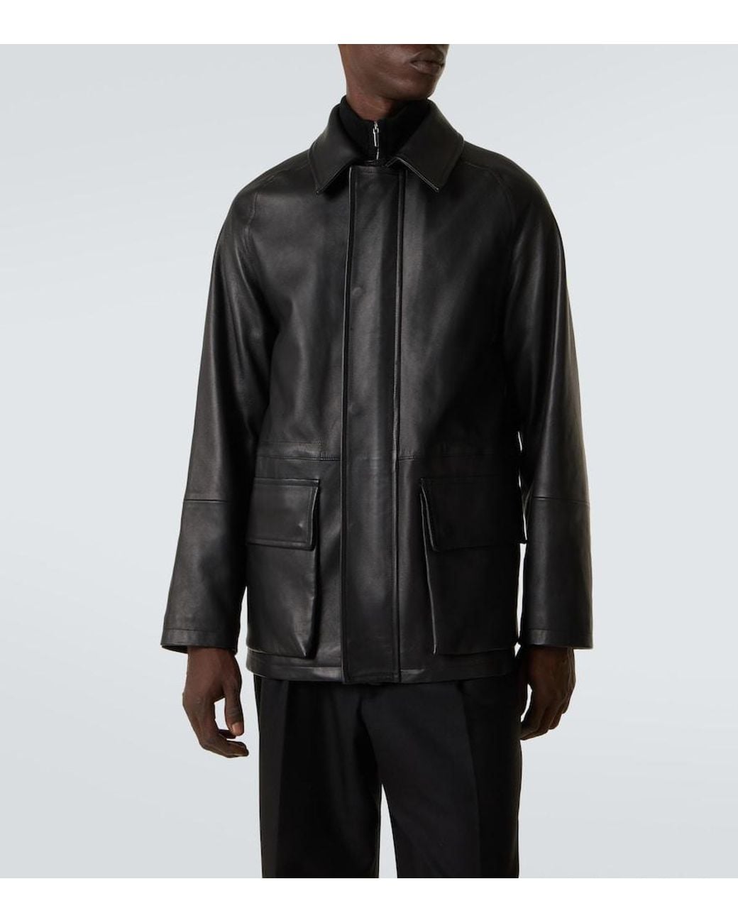Saman Amel Lederjacke in Black für Herren