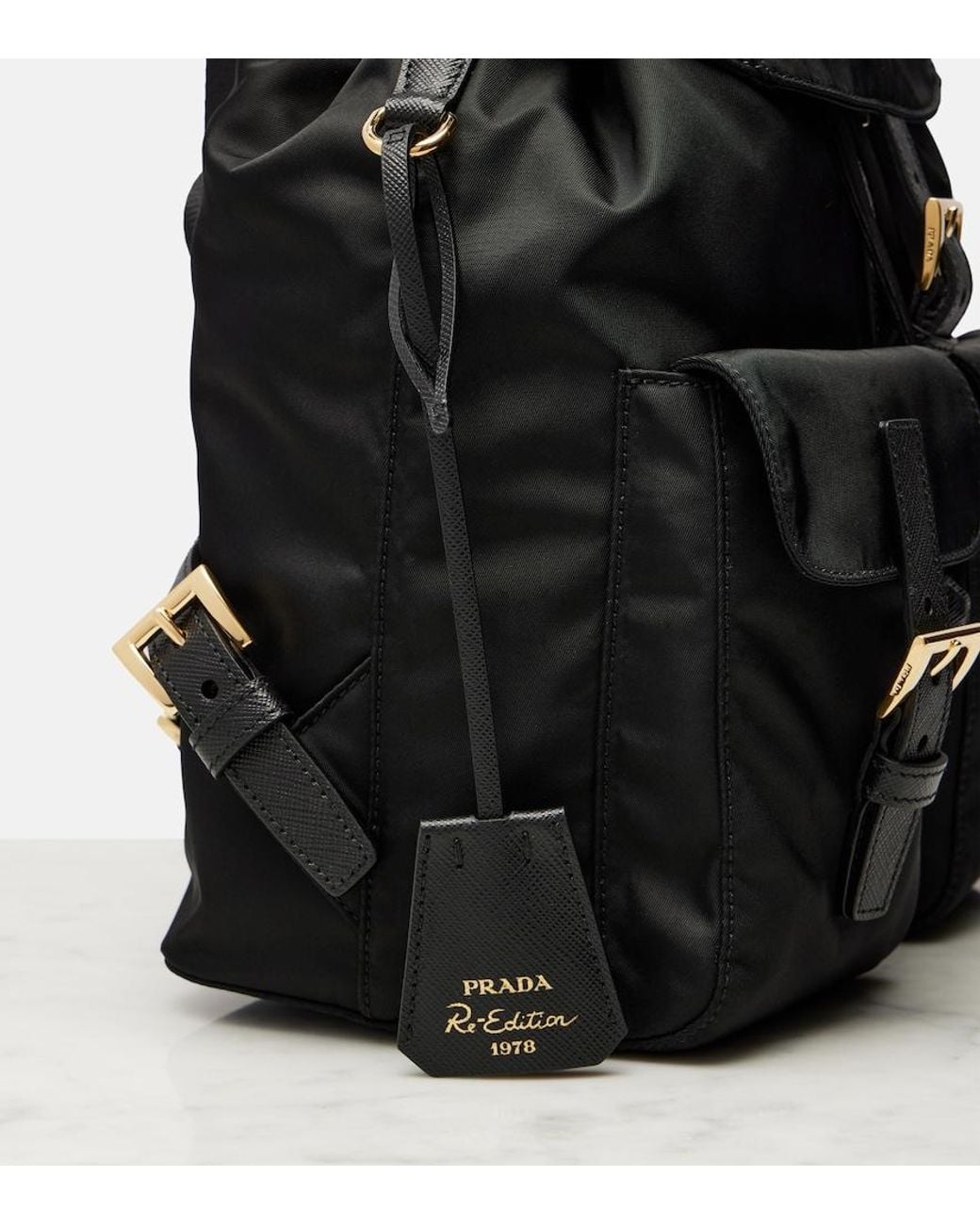 Prada Black Re-Edition 1978 Small Backpack