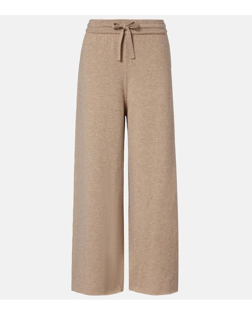 Jil Sander Natural Cashmere Wide-Leg Pants