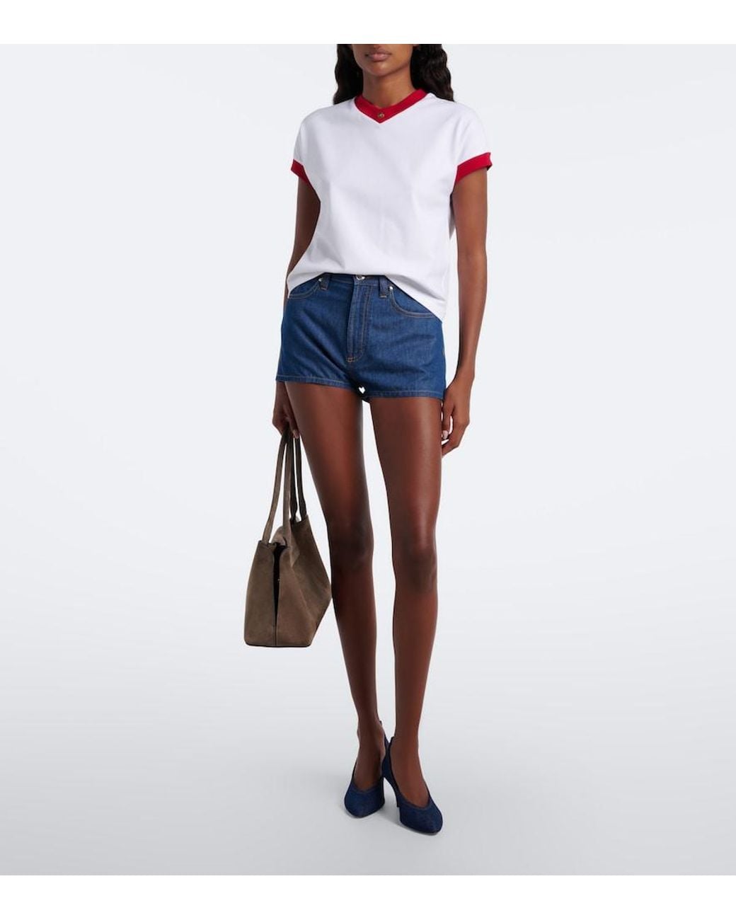 Versace White Medusa Cotton-Blend Jersey T-Shirt