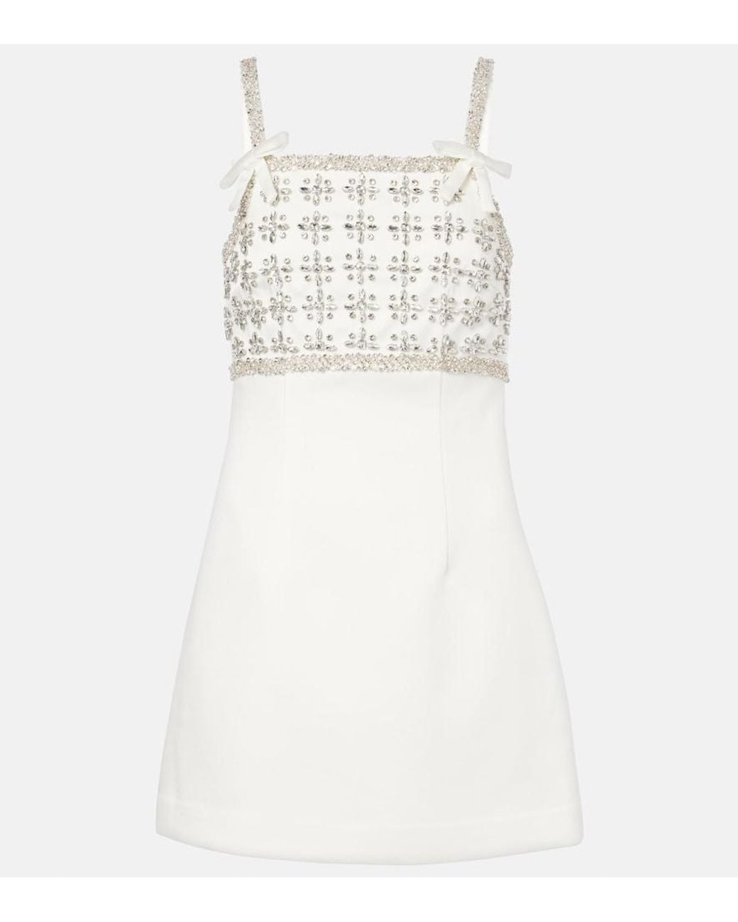 Rebecca Vallance White Lia Embellished Minidress