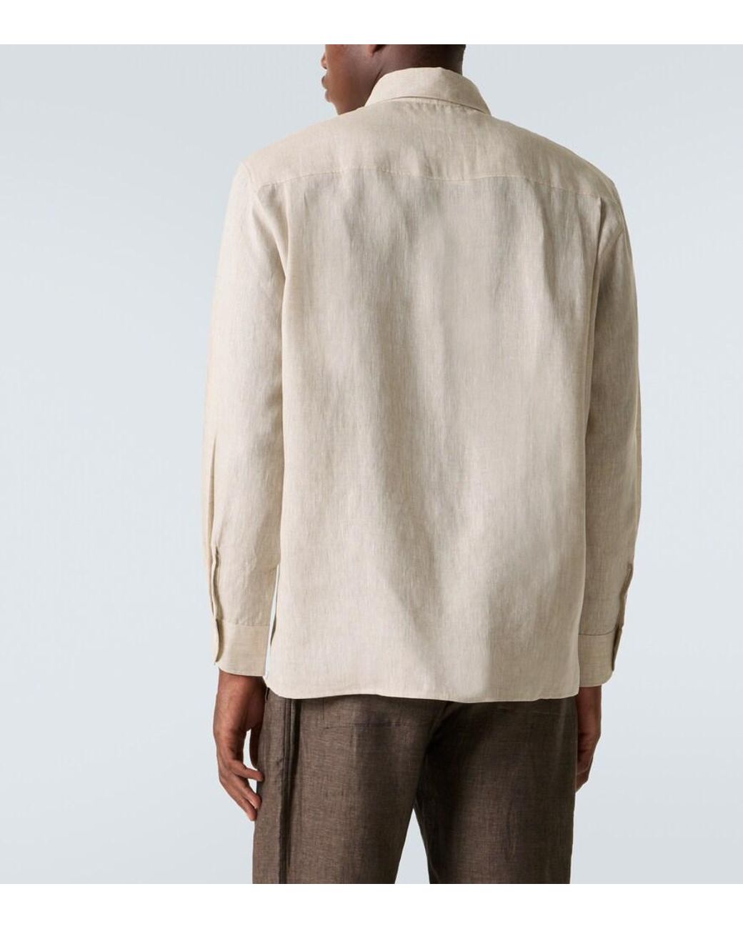 Saman Amel Hemd Aus Leinen in White für Herren