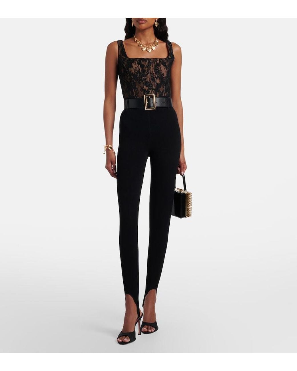 Self-Portrait Black Lace Corset Top