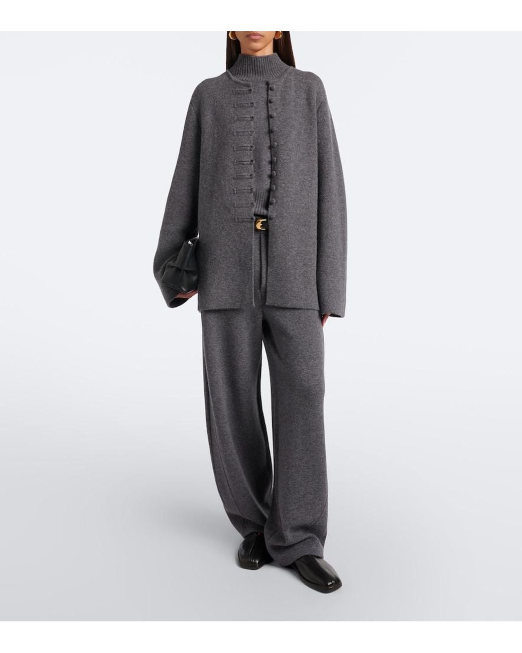 Lisa Yang Gray Han Fu Cashmere Cardigan