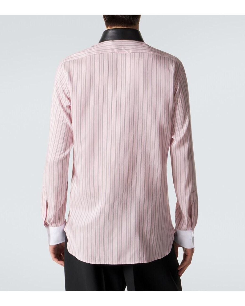 Tom Ford Pink Striped Silk Shirt for men