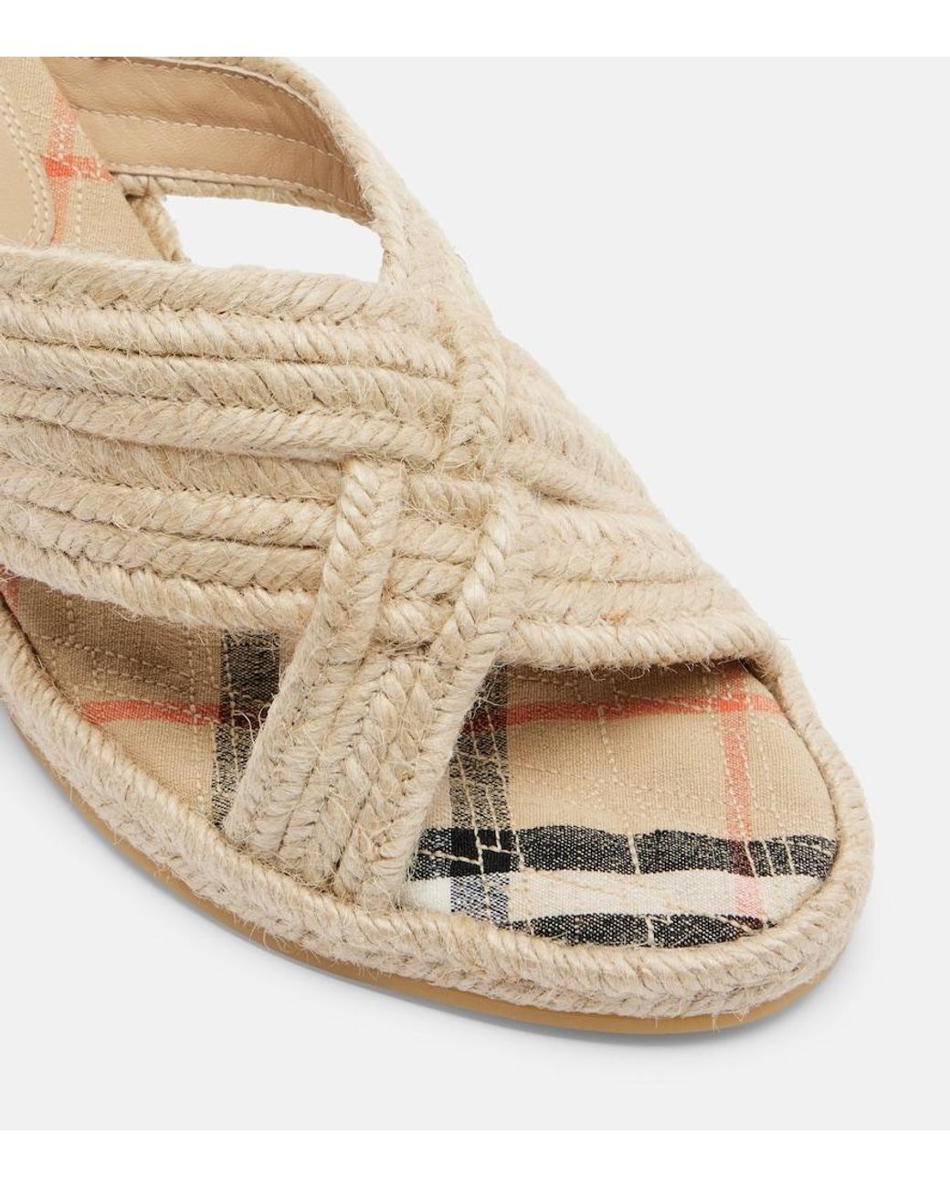 Espadrilles Compensees Burberry en coloris Natural