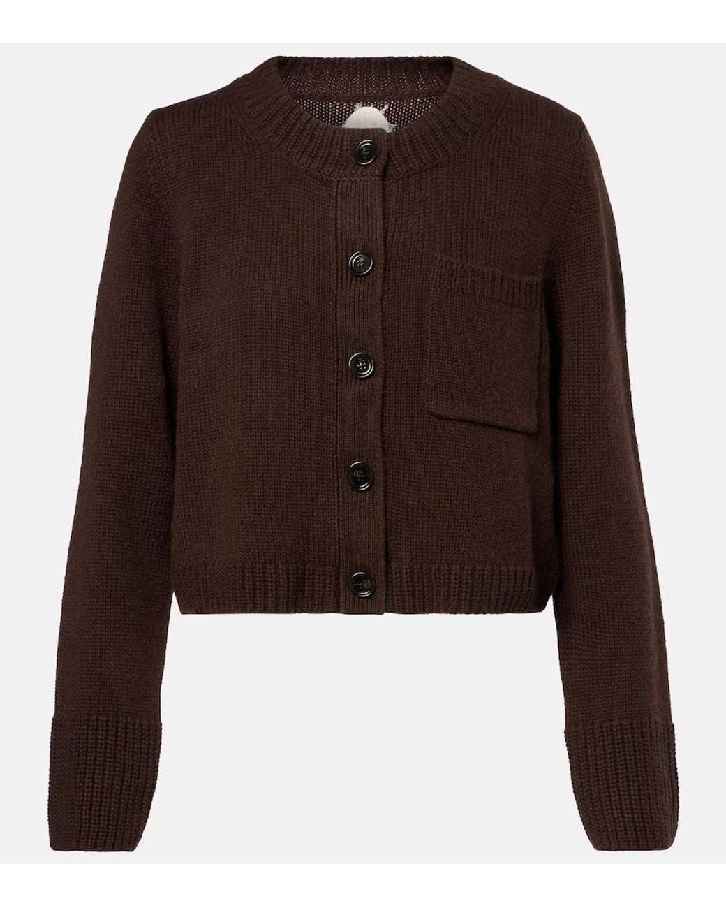 Jardin Des Orangers Brown Wool And Cashmere Cardigan
