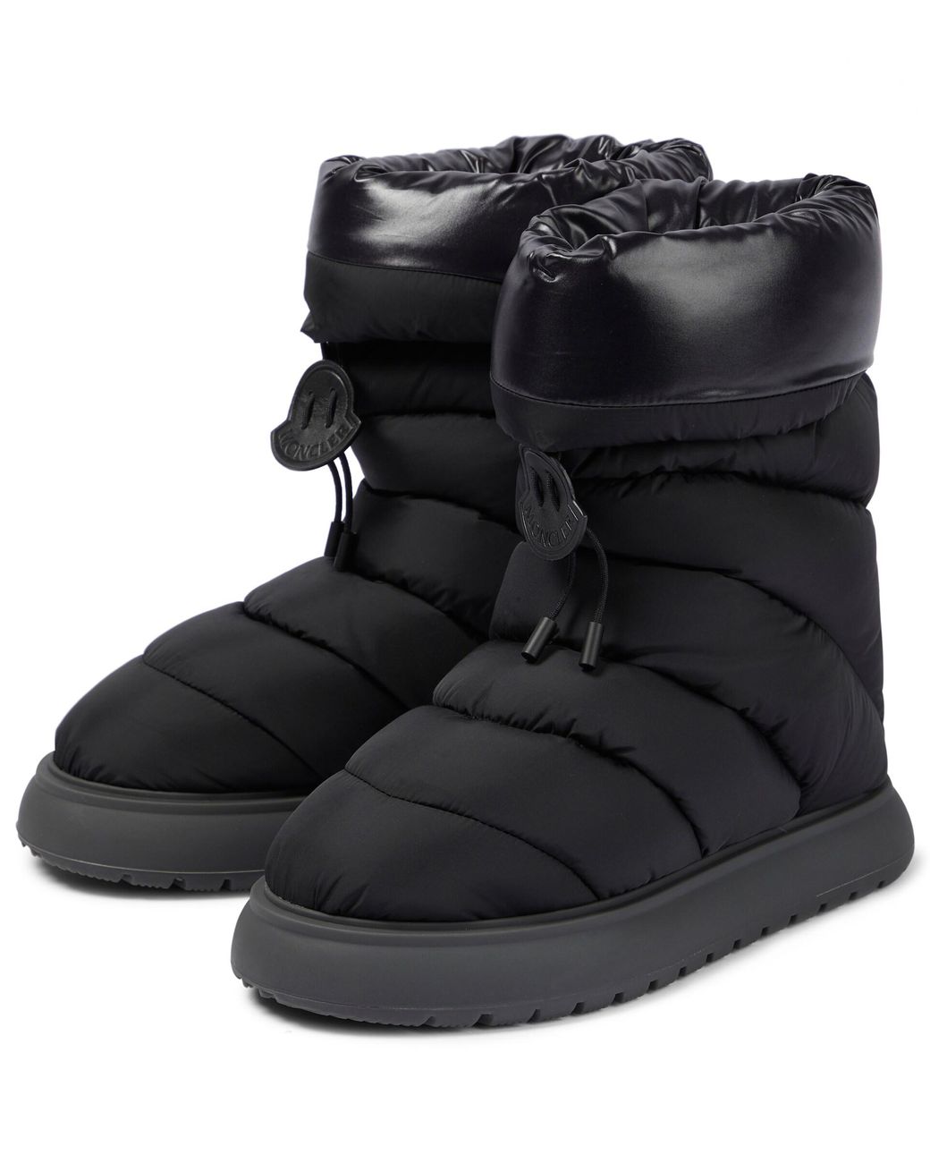 Moncler Gaia Padded Ankle Boots in Black | Lyst