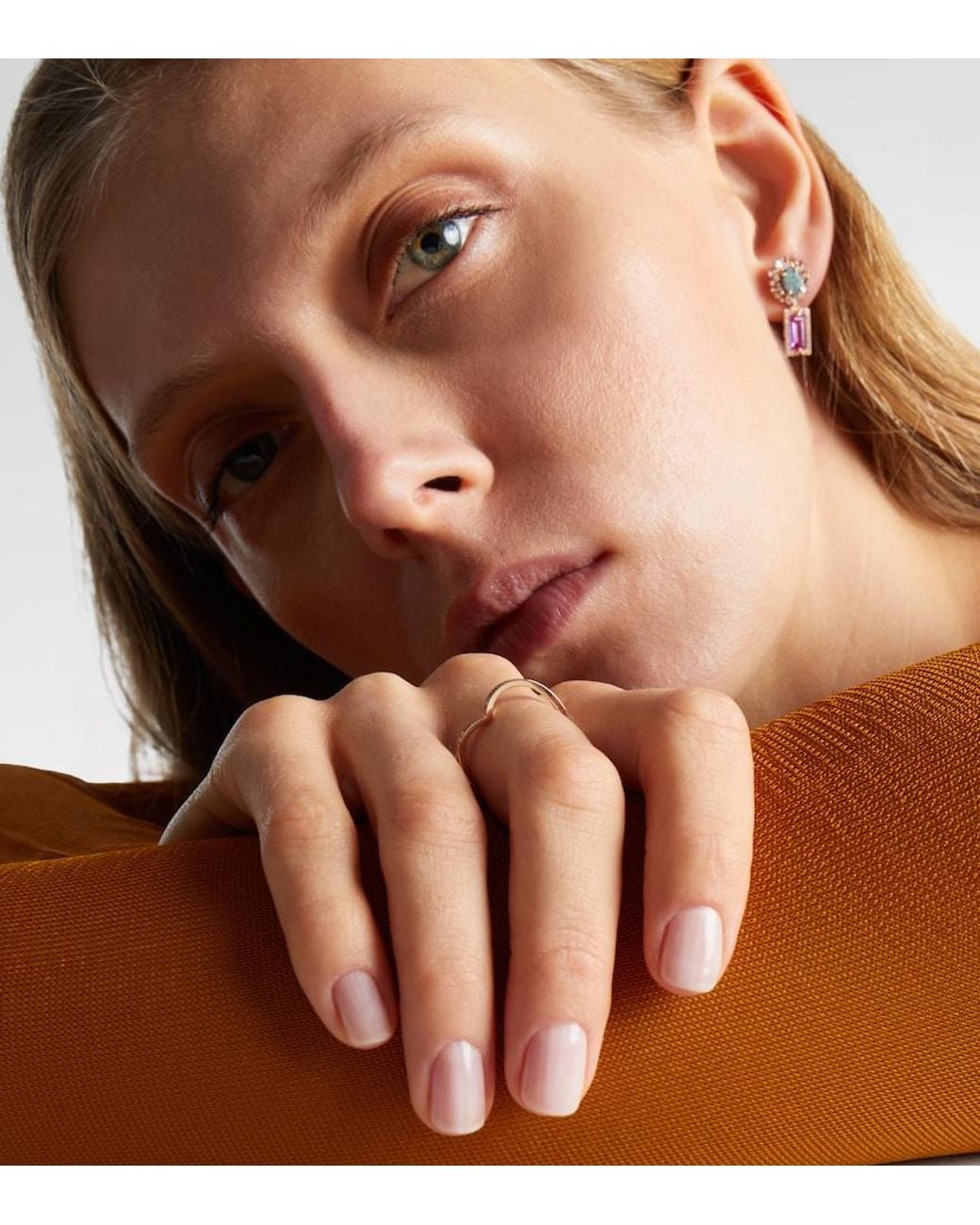 Repossi White Antifer 18Kt Rose Ring With Diamonds
