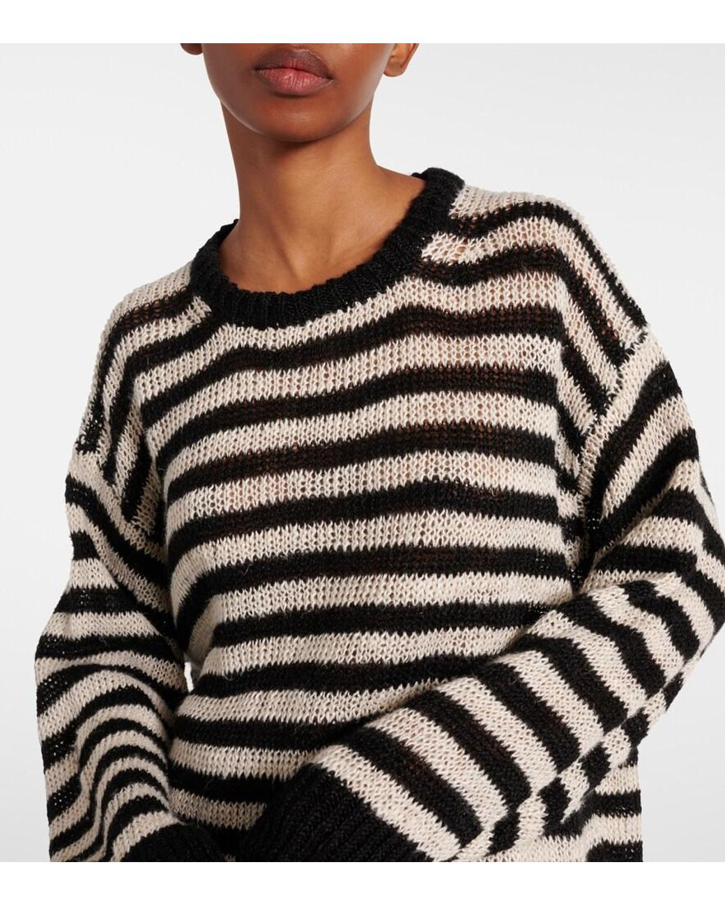 Pull Raye En Lin Melange Rohe en coloris Black