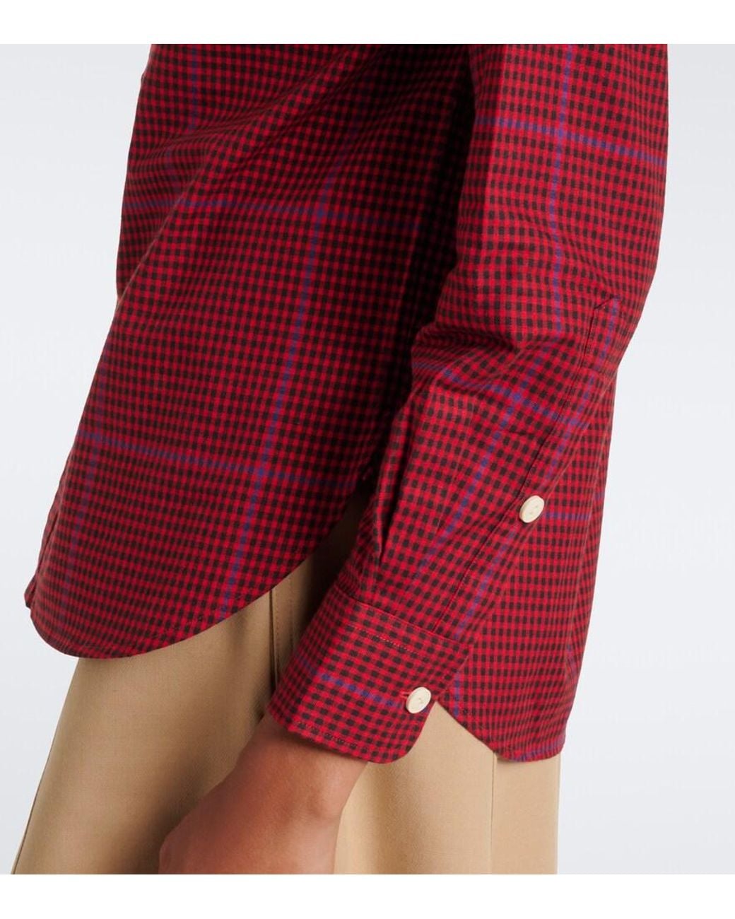 Polo Ralph Lauren Red Plaid Cotton Twill Shirt