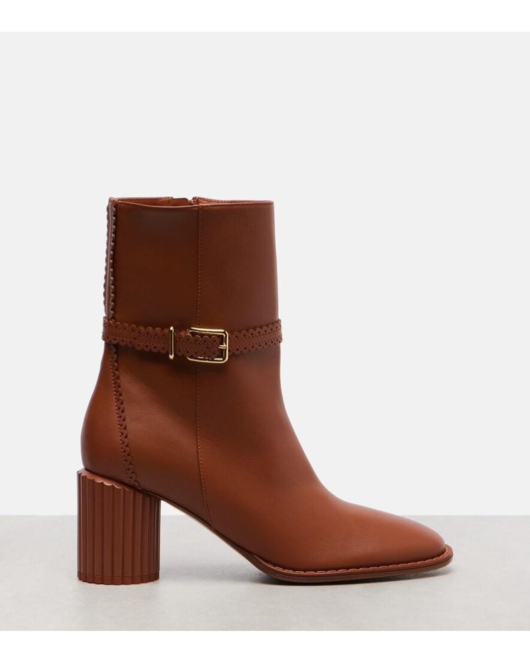 Zimmermann Brown Eddie 70 Leather Ankle Boots