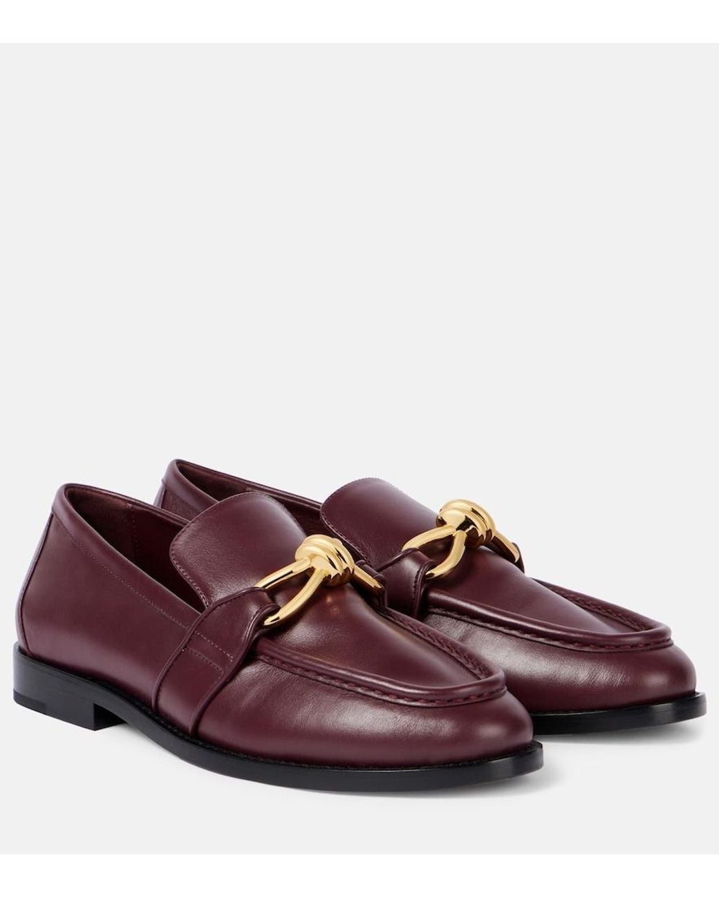 Bottega Veneta Purple Astaire Knot Leather Loafers