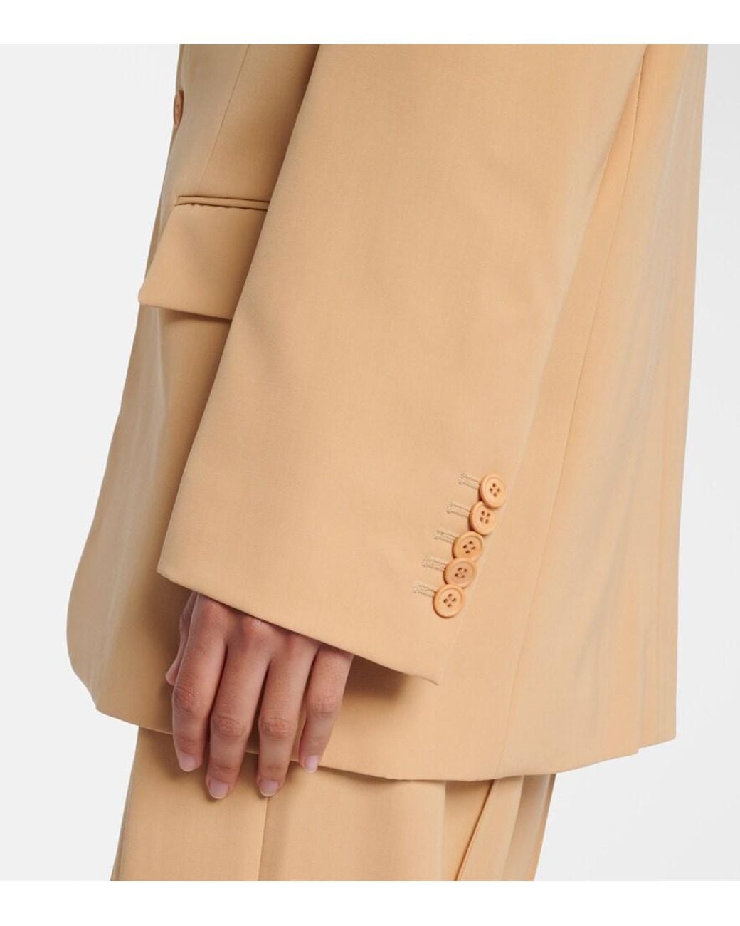 Wardrobe NYC Natural Oversized Wool Blazer