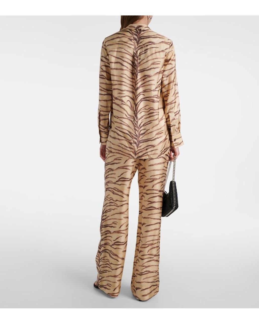Stella McCartney Brown Printed Silk Shirt
