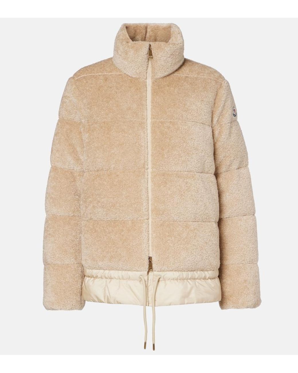 Moncler Natural Cedre Teddy Down Jacket