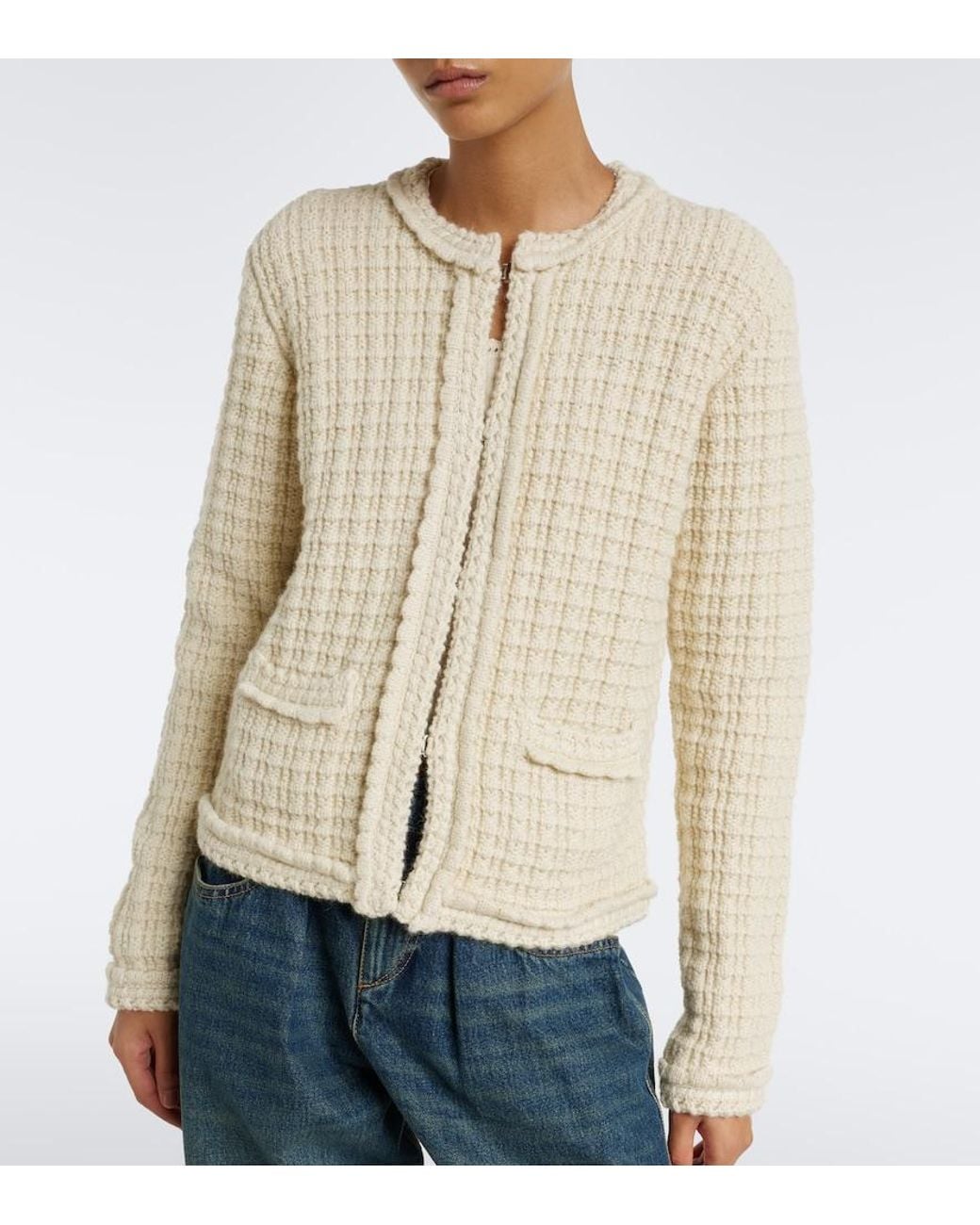 Isabel Marant Natural Hortense Wool And Alpaca Cardigan