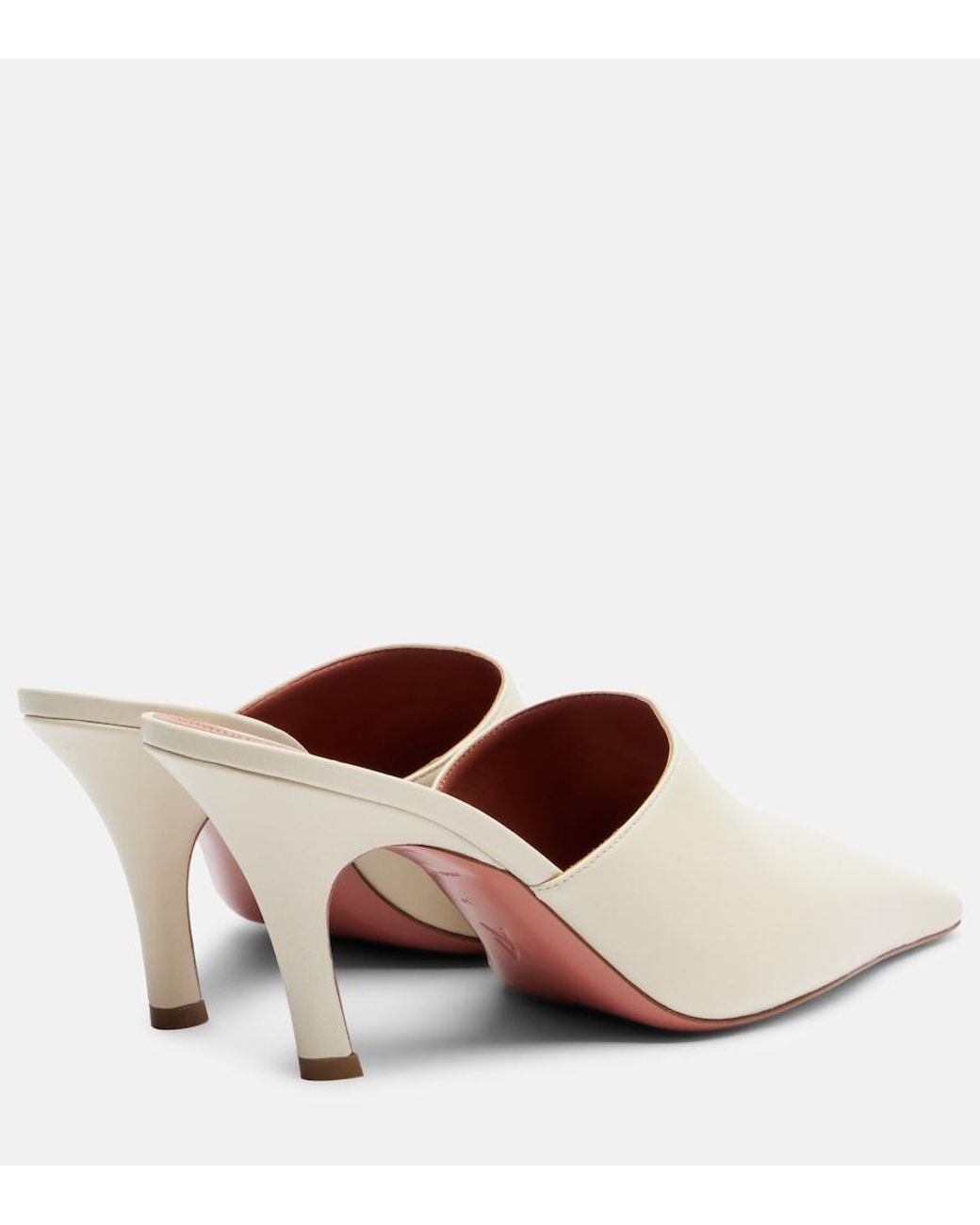 AMINA MUADDI White Jamie 80 Leather Mules
