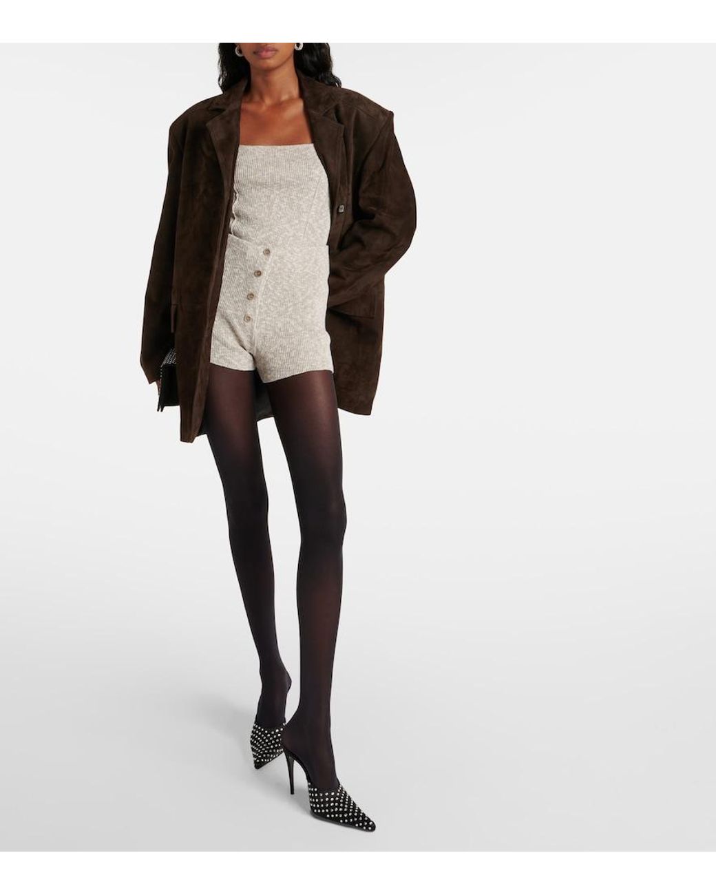 Magda Butrym Brown Oversized Suede Jacket
