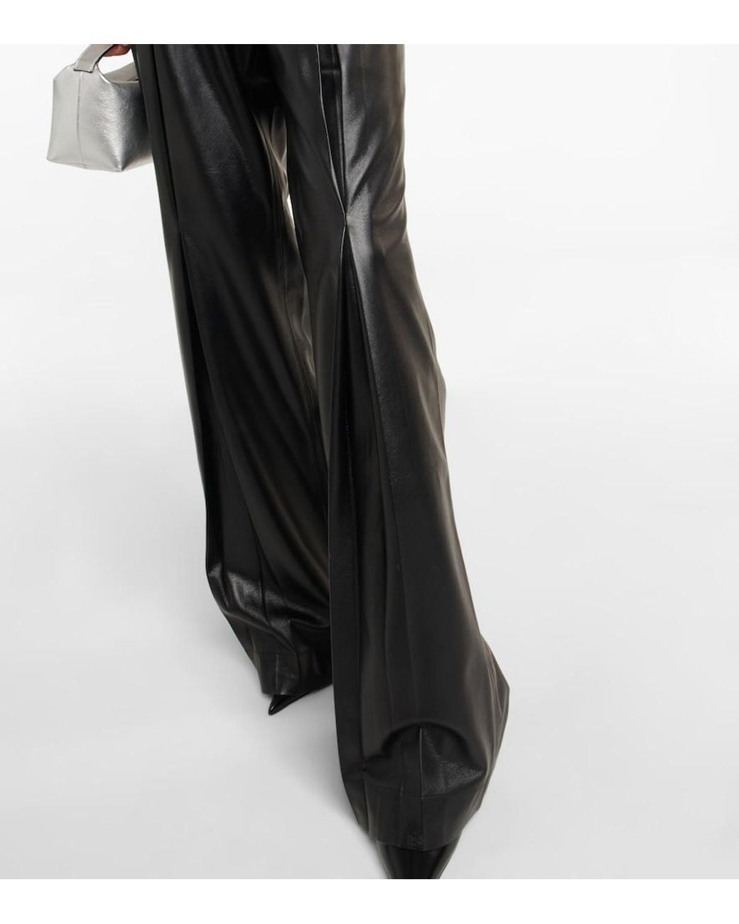 AYA MUSE Black Vortico Low-Rise Wide-Leg Pants