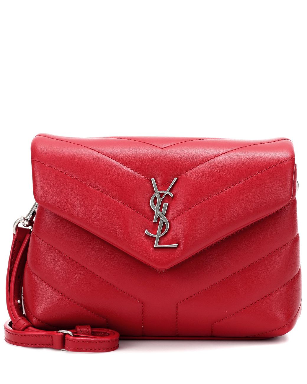 Saint Laurent Toy Loulou Leather Shoulder Bag in Red | Lyst