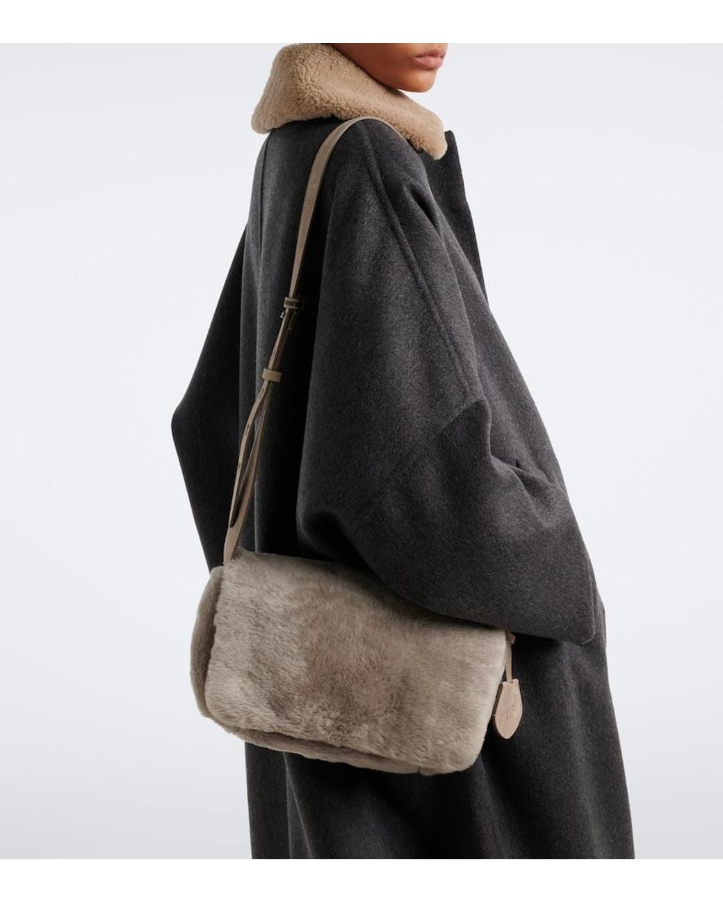 Borsa A Tracolla Medium di Brunello Cucinelli in Gray