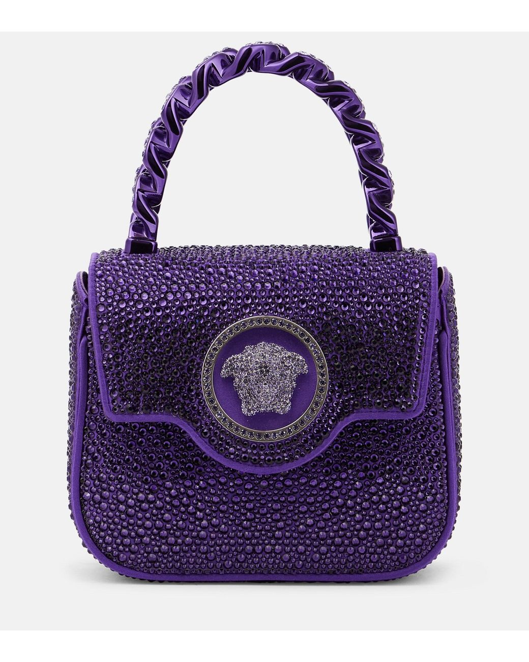 Versace Crystal-Embellished Medusa Beach Bag