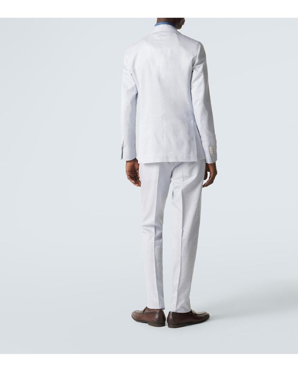 Lardini Blue Wool, Silk And Linen Suit for men