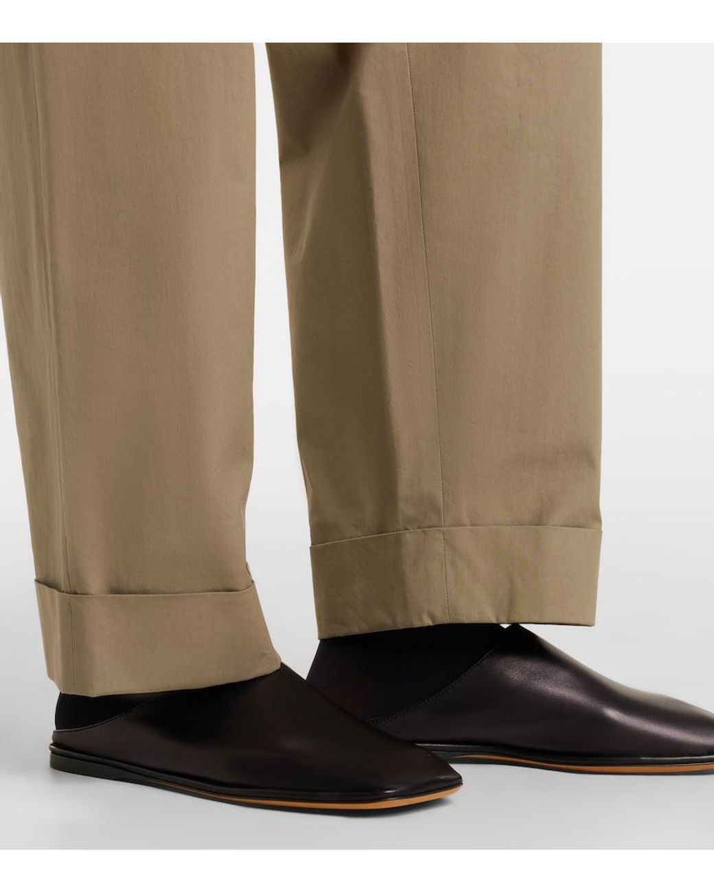 The Row Brown Piper Leather Mules