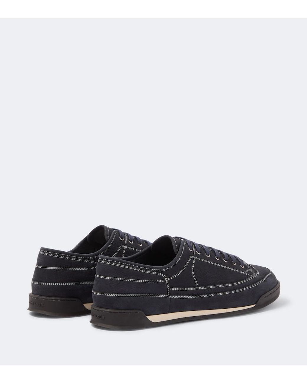 John Lobb Blue Court Leather Low-Top Sneakers for men