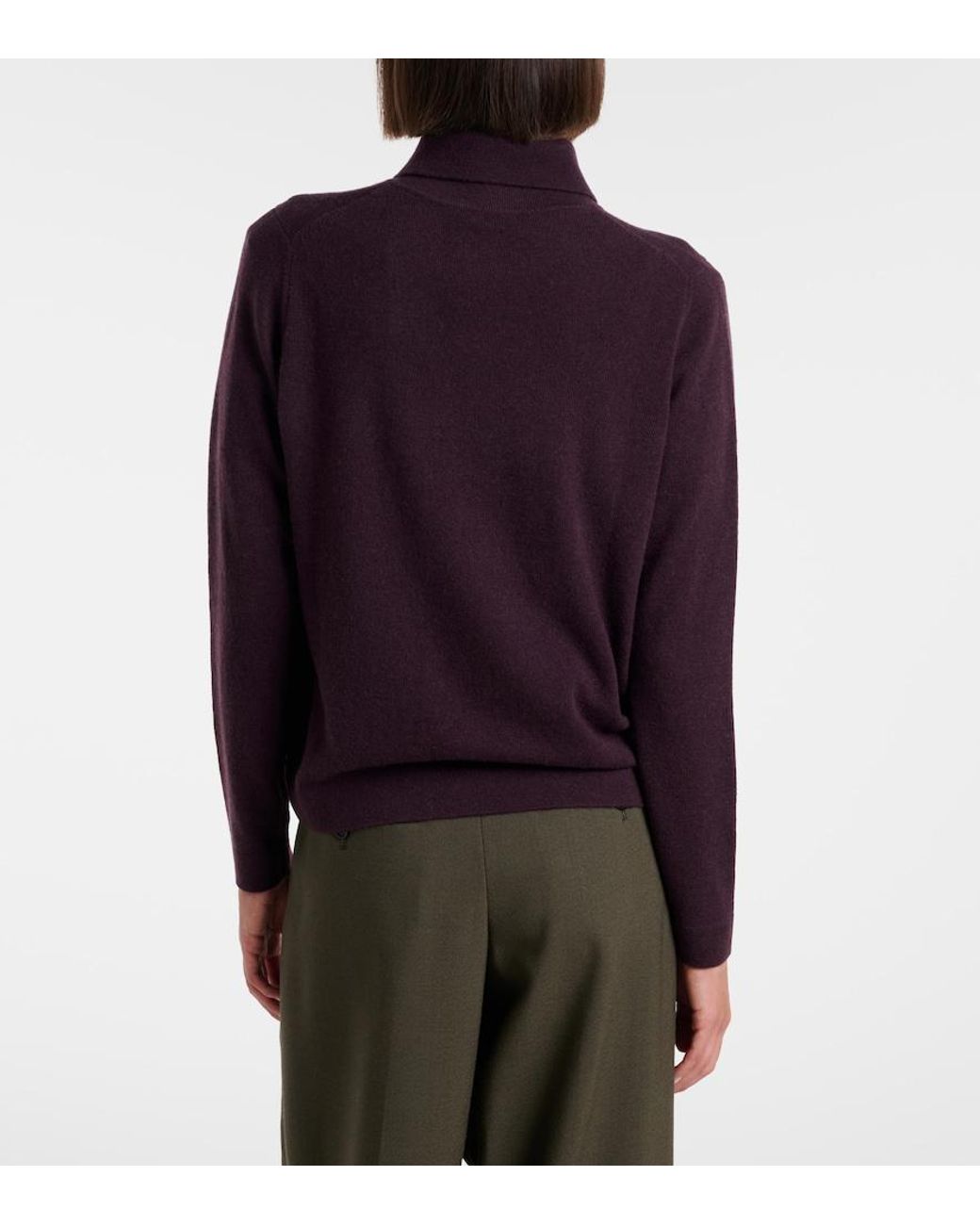 Jardin Des Orangers Purple Wool And Cashmere Polo Sweater