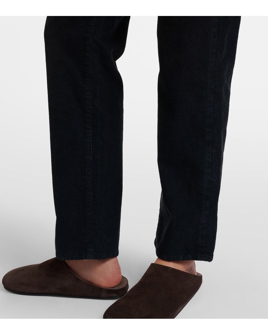 The Row Blue Booker Cotton Corduroy Pants