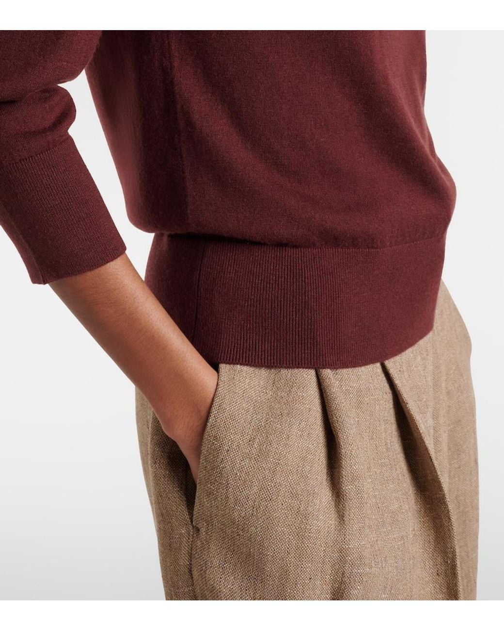 Loro Piana Red Piuma Cashmere Sweater