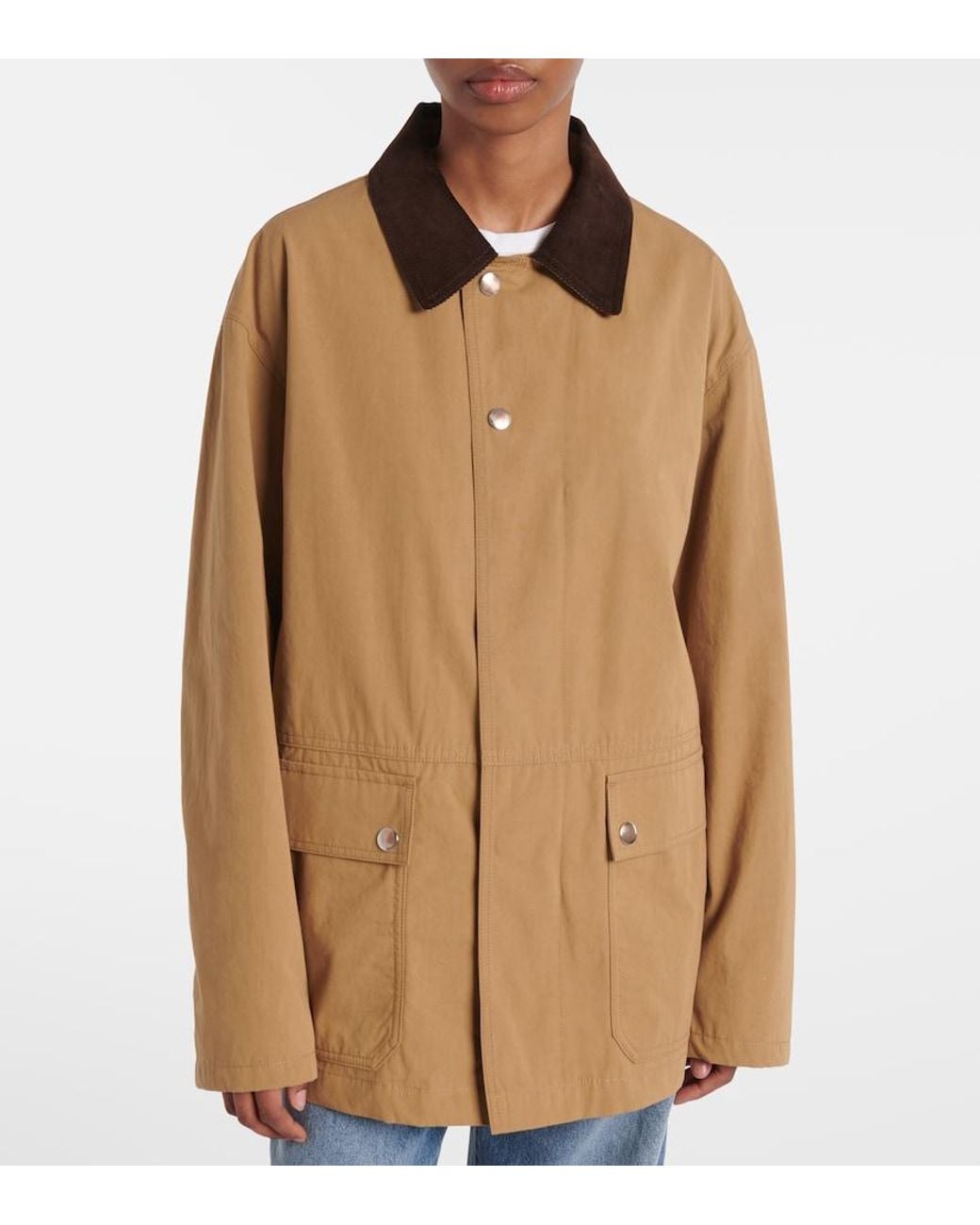 The Row Brown Frank Cotton Gabardine Jacket