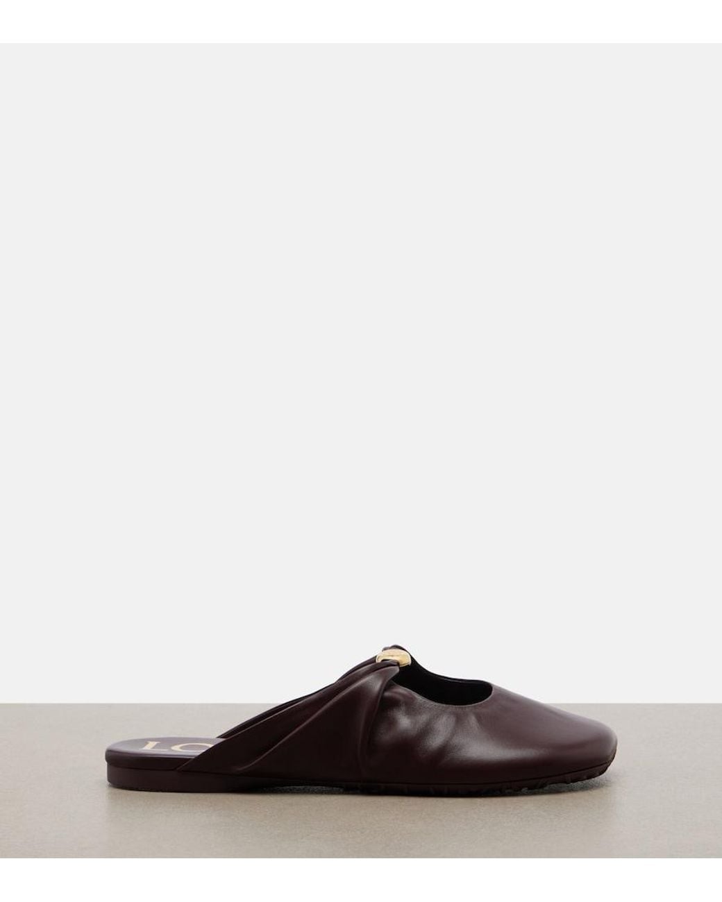 Loewe Brown Pebble Soft Leather Mules