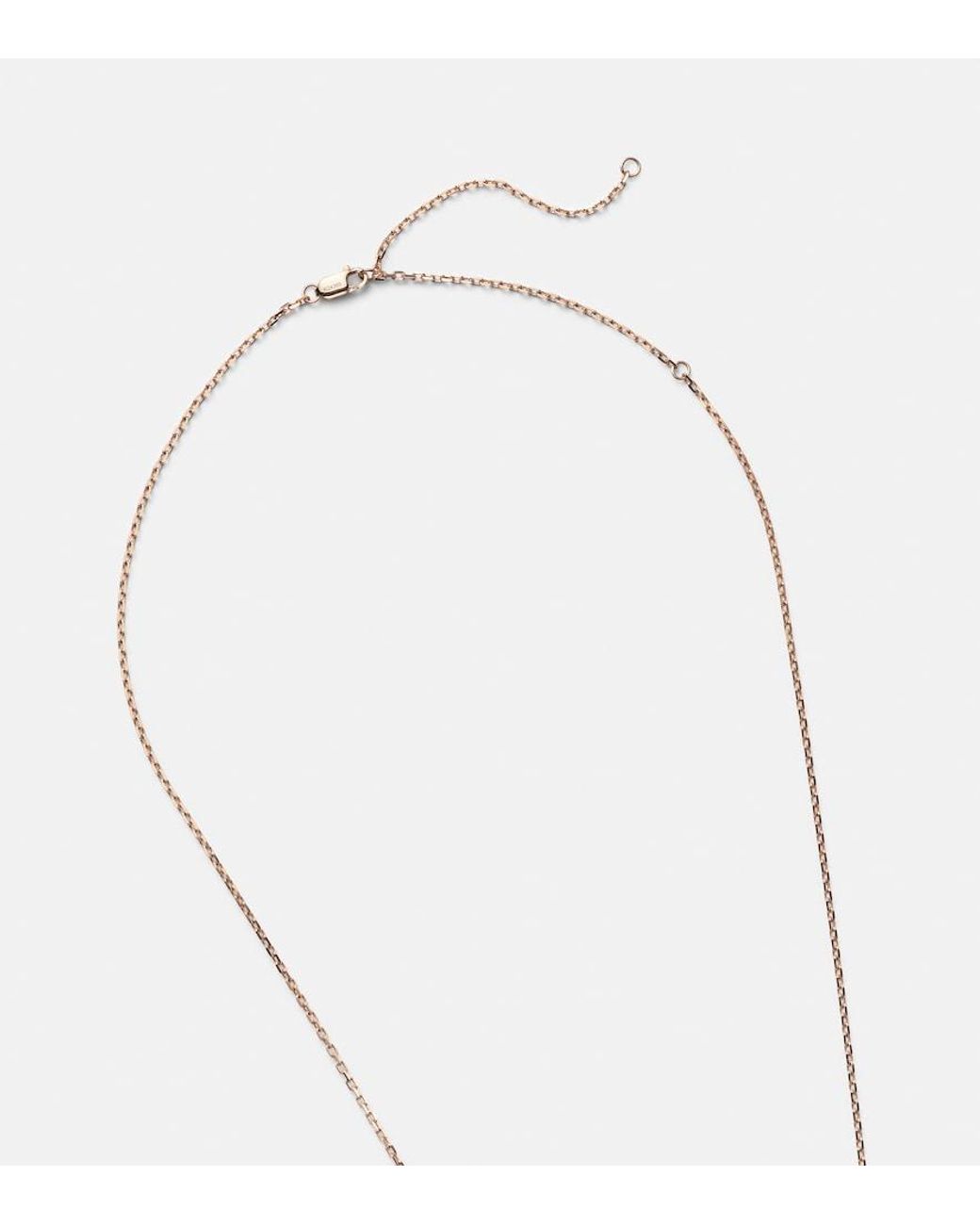 Repossi White Antifer Heart 18Kt Rose Necklace