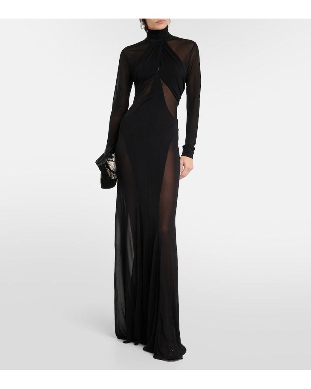 Isabel Marant Black Rimma Semi-Sheer Gown