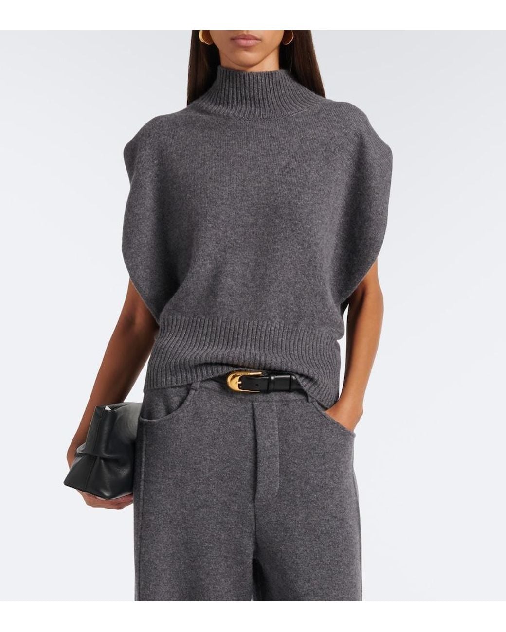 Lisa Yang Gray Zaya Cashmere Sweater