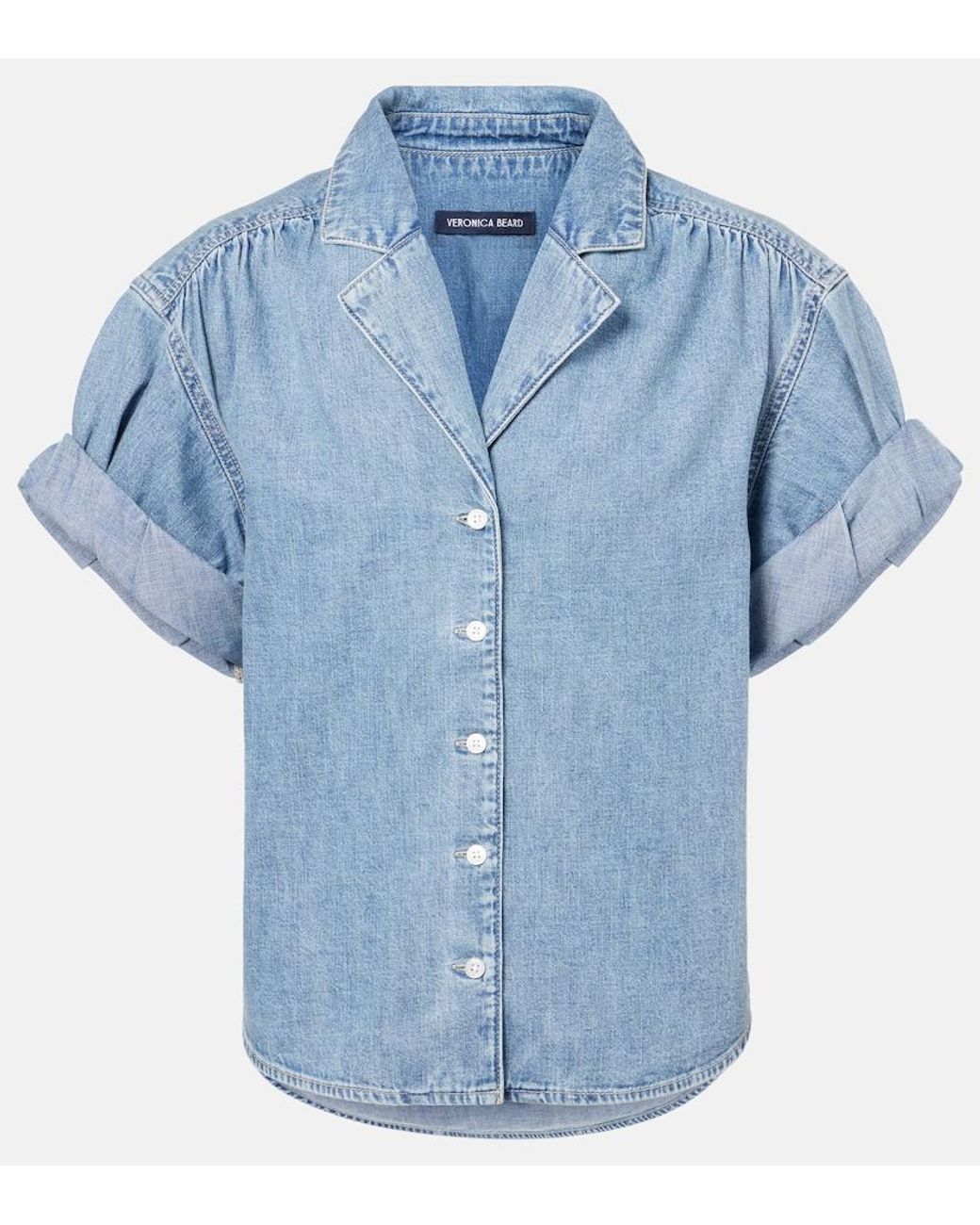 Veronica Beard Blue Ilene Denim Shirt