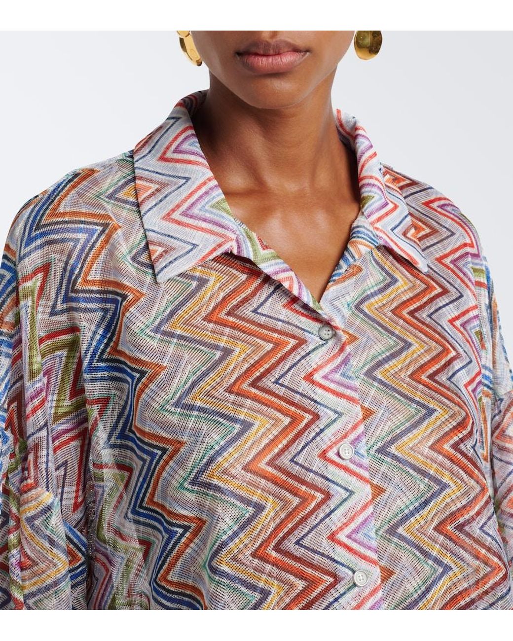 Missoni Multicolor Zigzag Oversized Shirt
