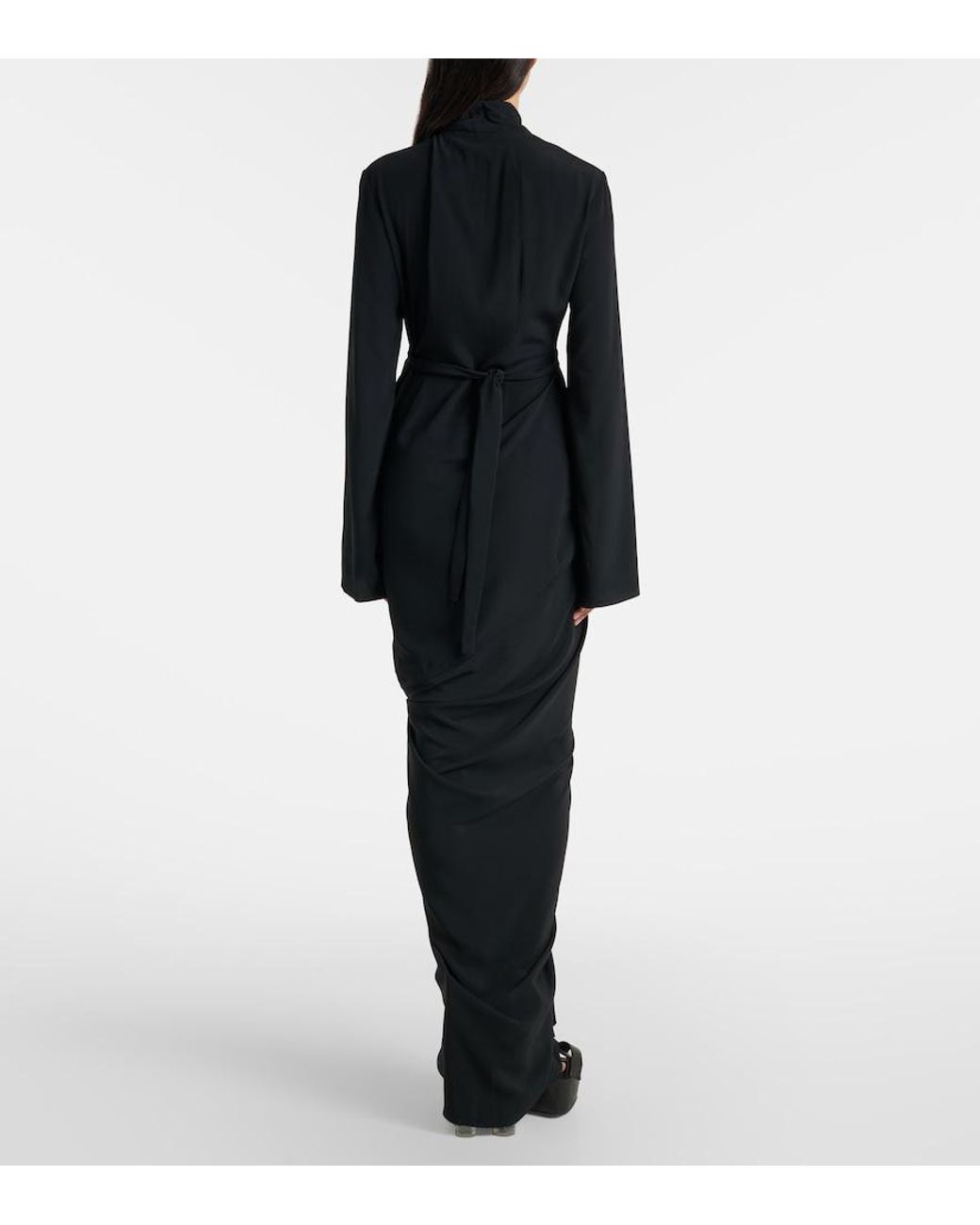 Rick Owens Black Belted Wrap Dress
