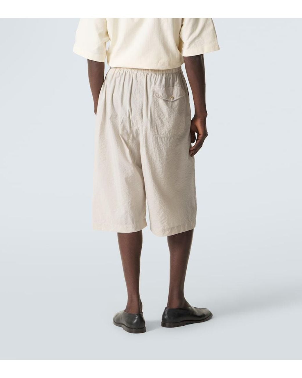 Lemaire Natural Cotton-Blend Bermuda Shorts for men