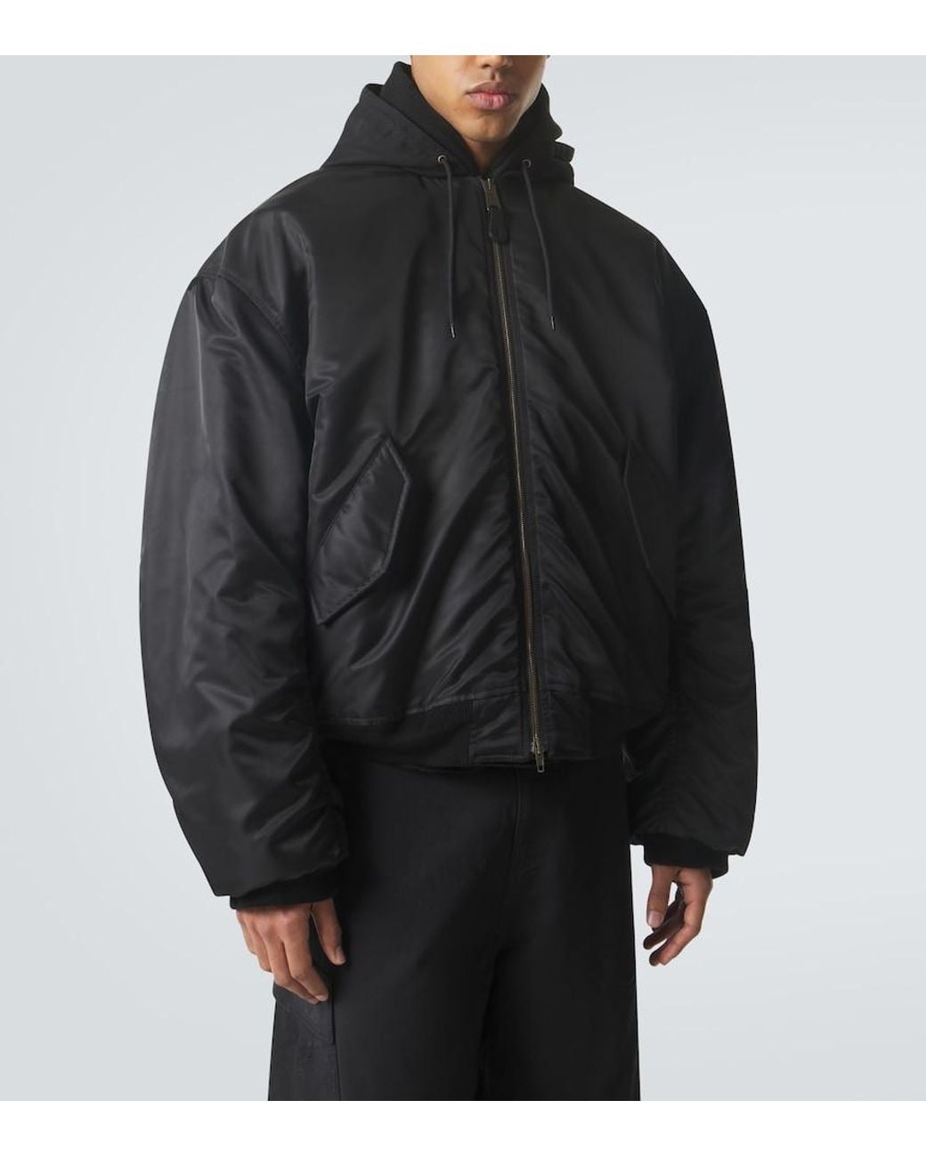 Balenciaga Black Hooded Jacket for men