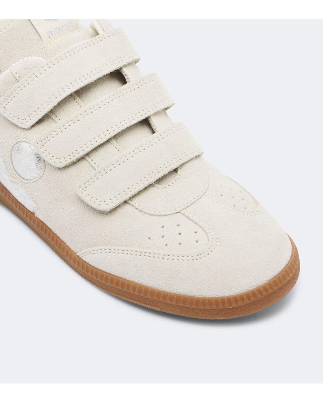 Isabel Marant White Beth Suede Sneakers