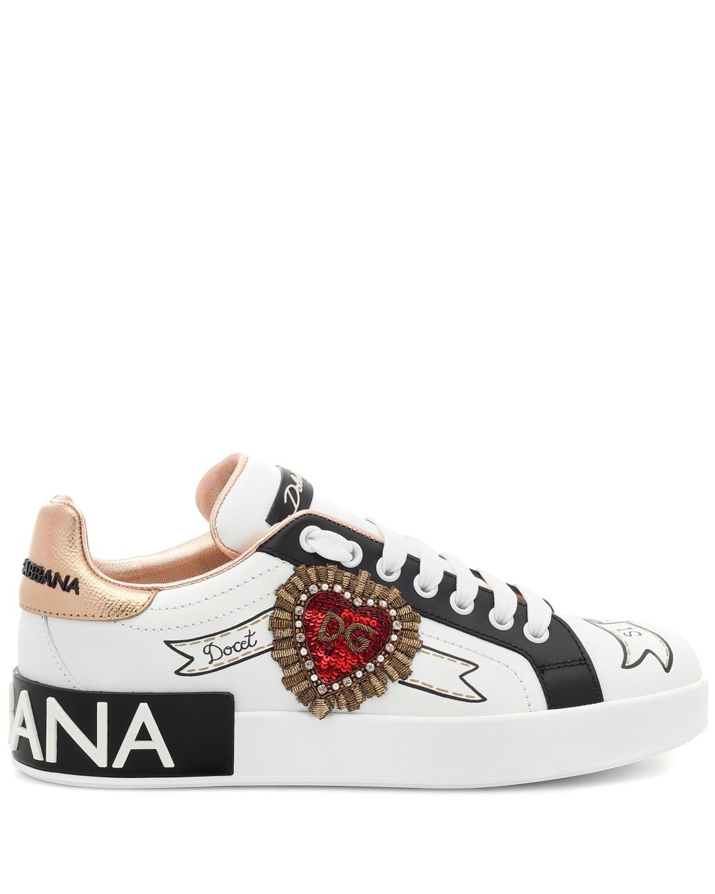 printed calfskin portofino sneakers