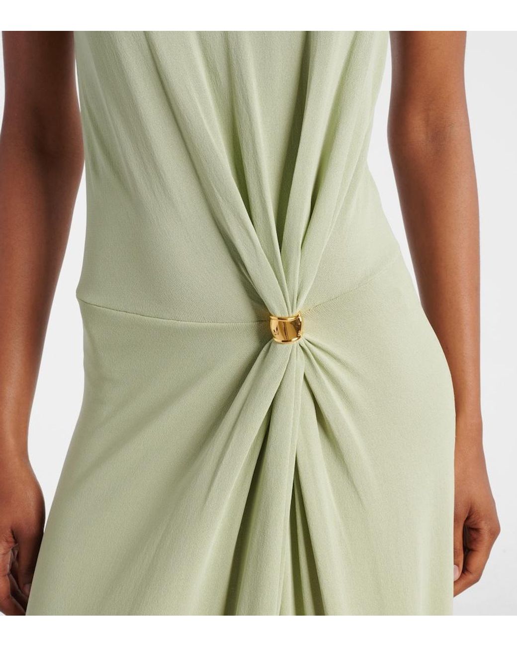 Altuzarra Green Gathered Maxi Dress