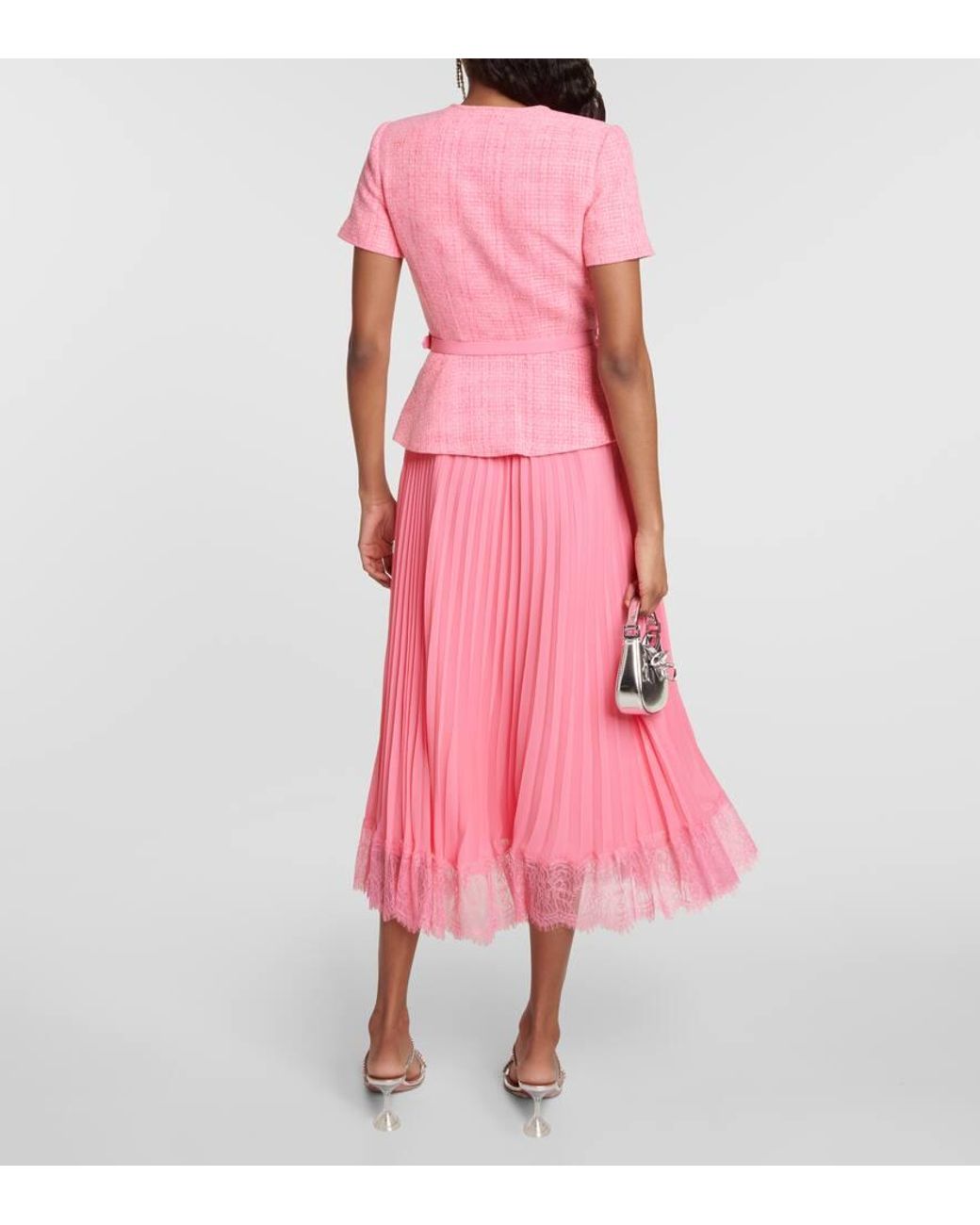 sachin and babi light blue dress Self-Portrait Guipure Lace Collared Midi-Dress main image 0