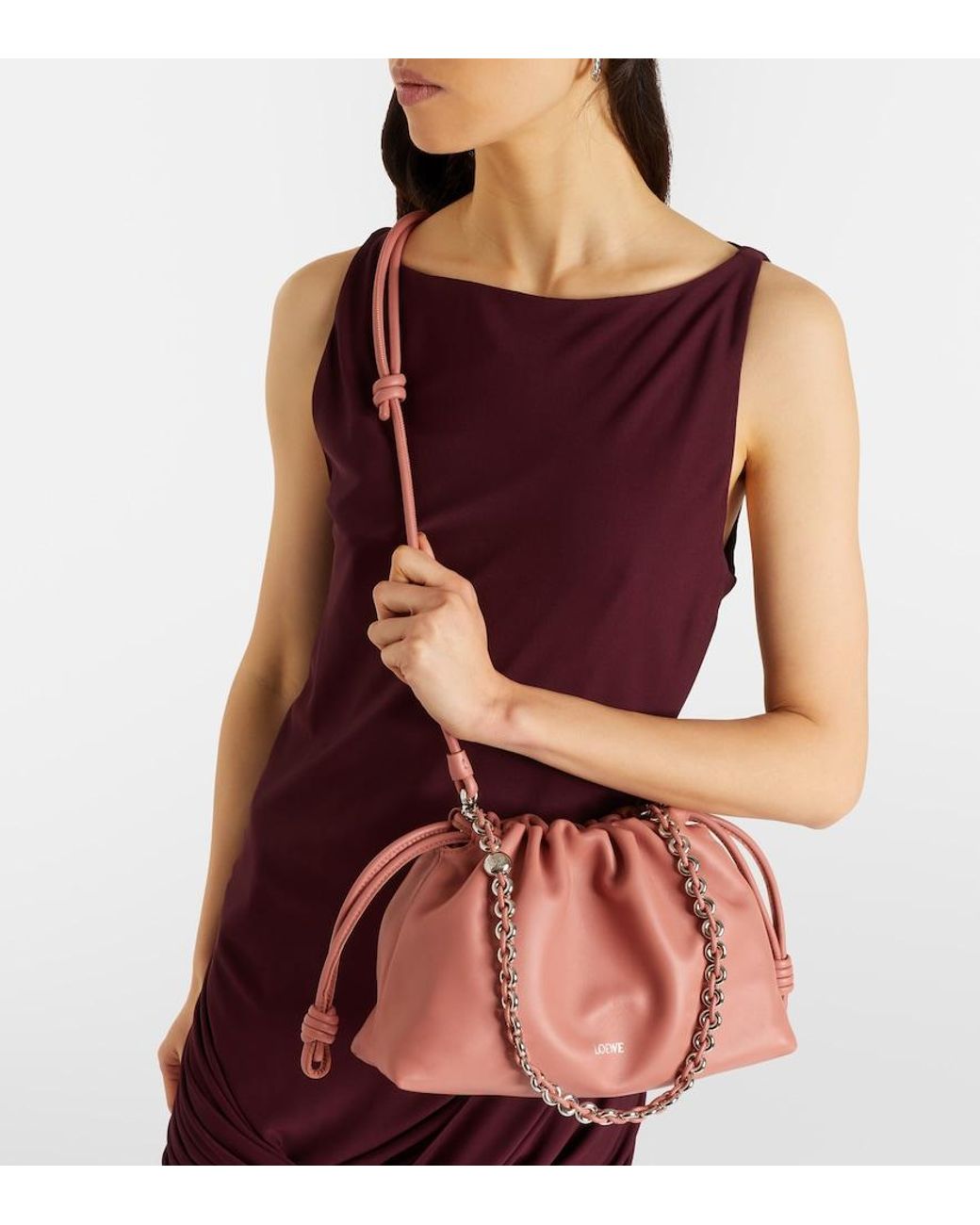 Loewe Pink Flamenco Medium Leather Clutch