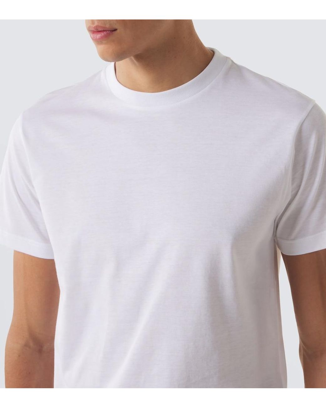 Prada White Cotton Jersey T-Shirt Three-Pack for men